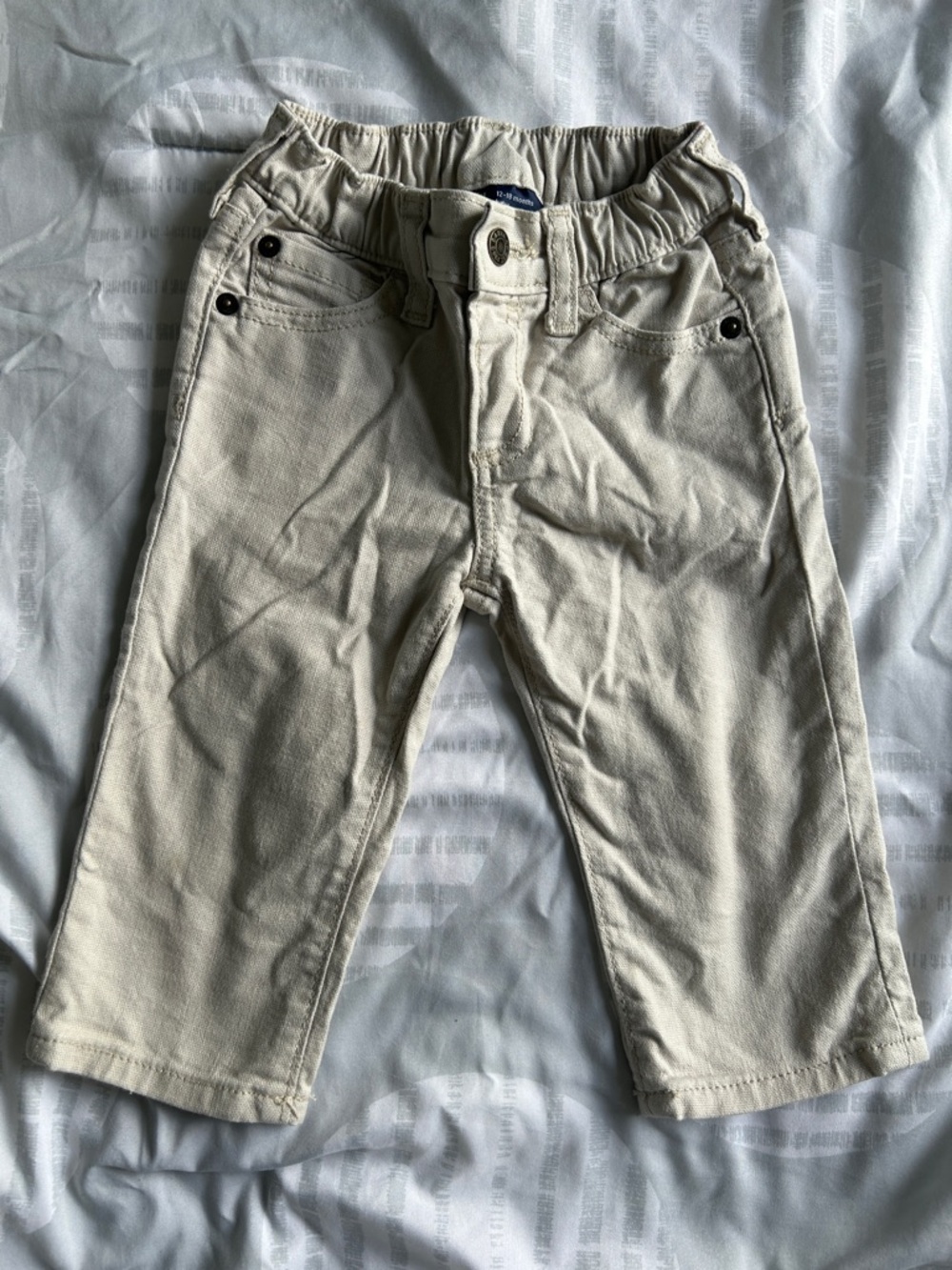 GAP Kids Light Cream Pull-On Jeans